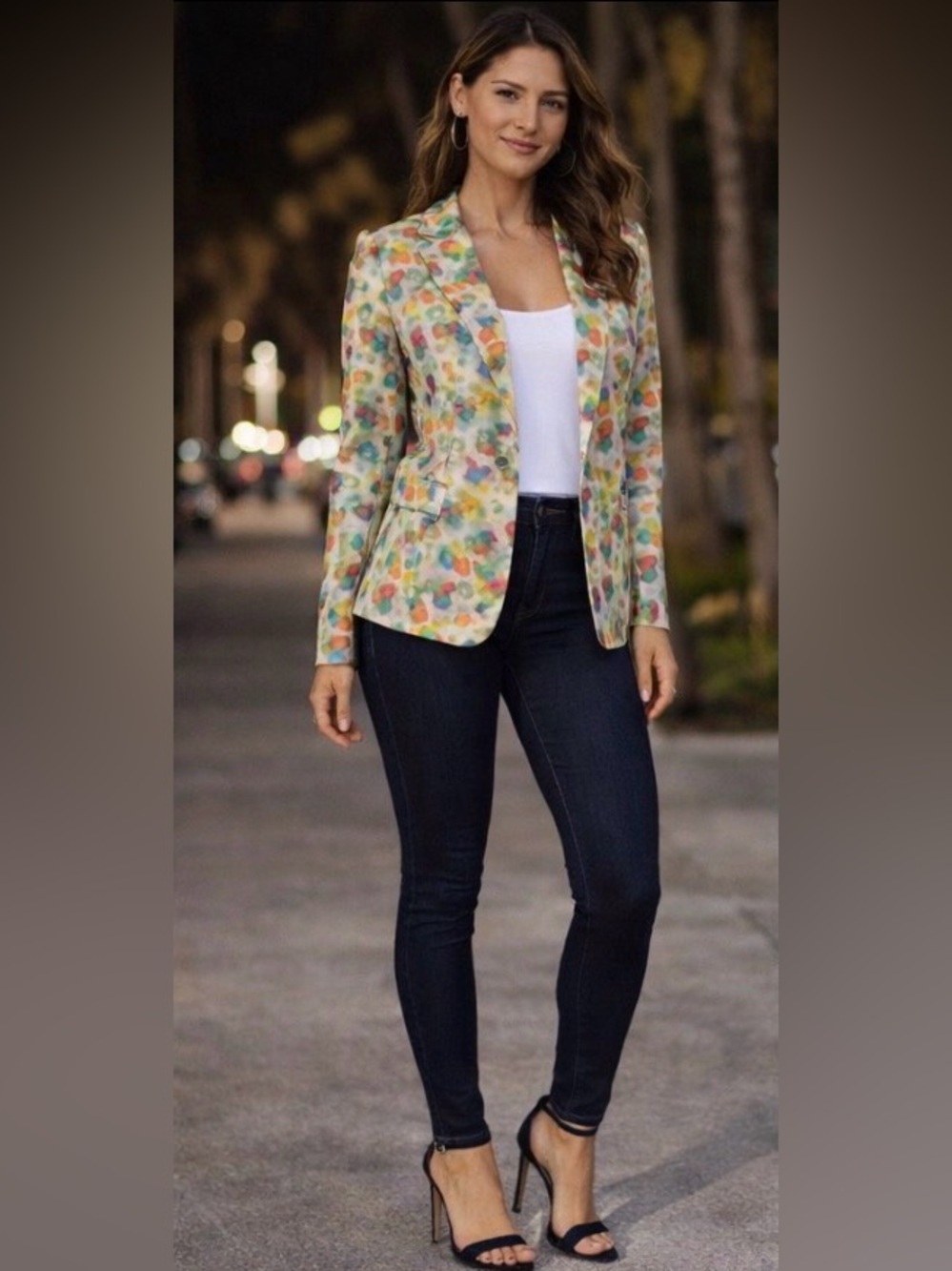 Piazza Sempione Green Blazer Size 8 Italian Luxury Tailored Chic